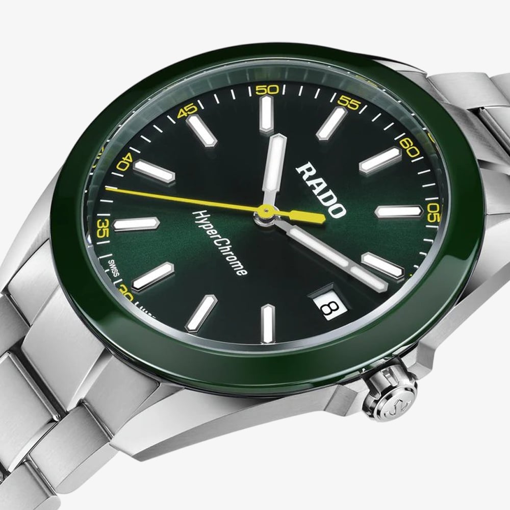 Rado Mens Hyperchrome Green Dial Watch R32280313