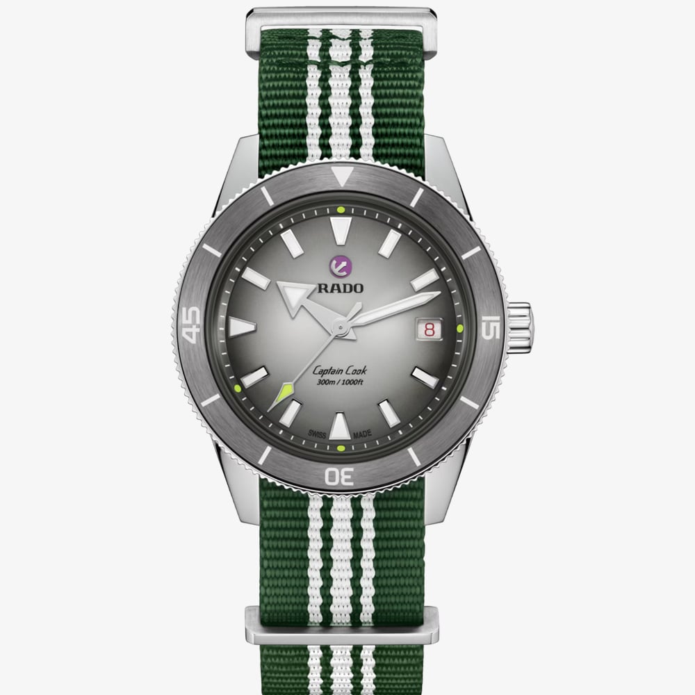 Rado Mens Captain Cook X Tennis Limited Edition Grey Dial Watch R32222108