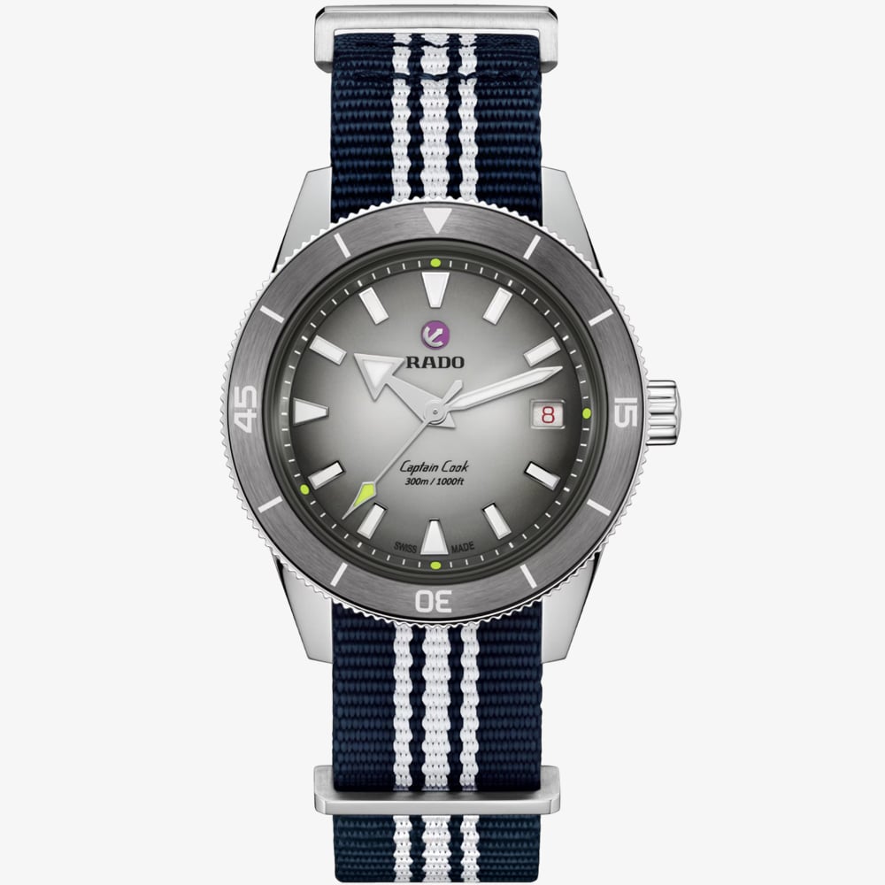 Rado Mens Captain Cook X Tennis Limited Edition Grey Dial Watch R32222108