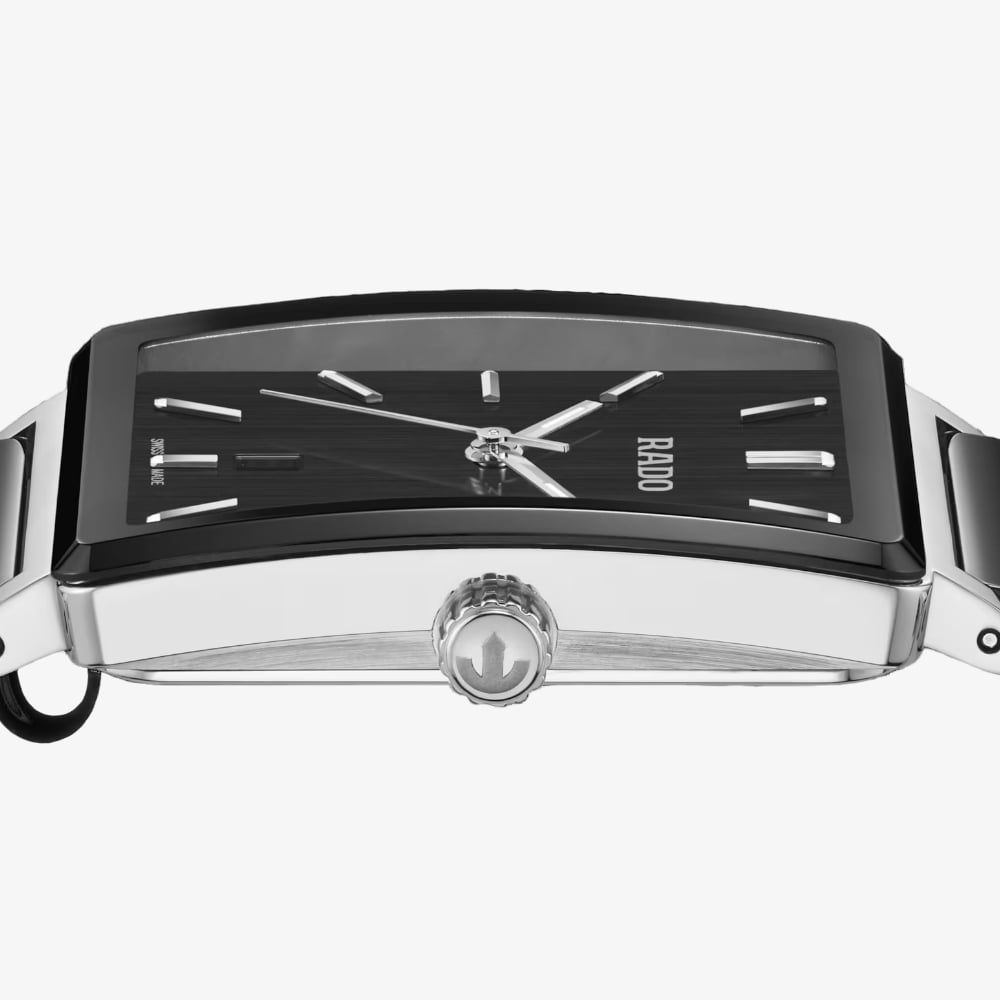 Rado Mens Integral Black & Silver Square Dial Watch R20255162