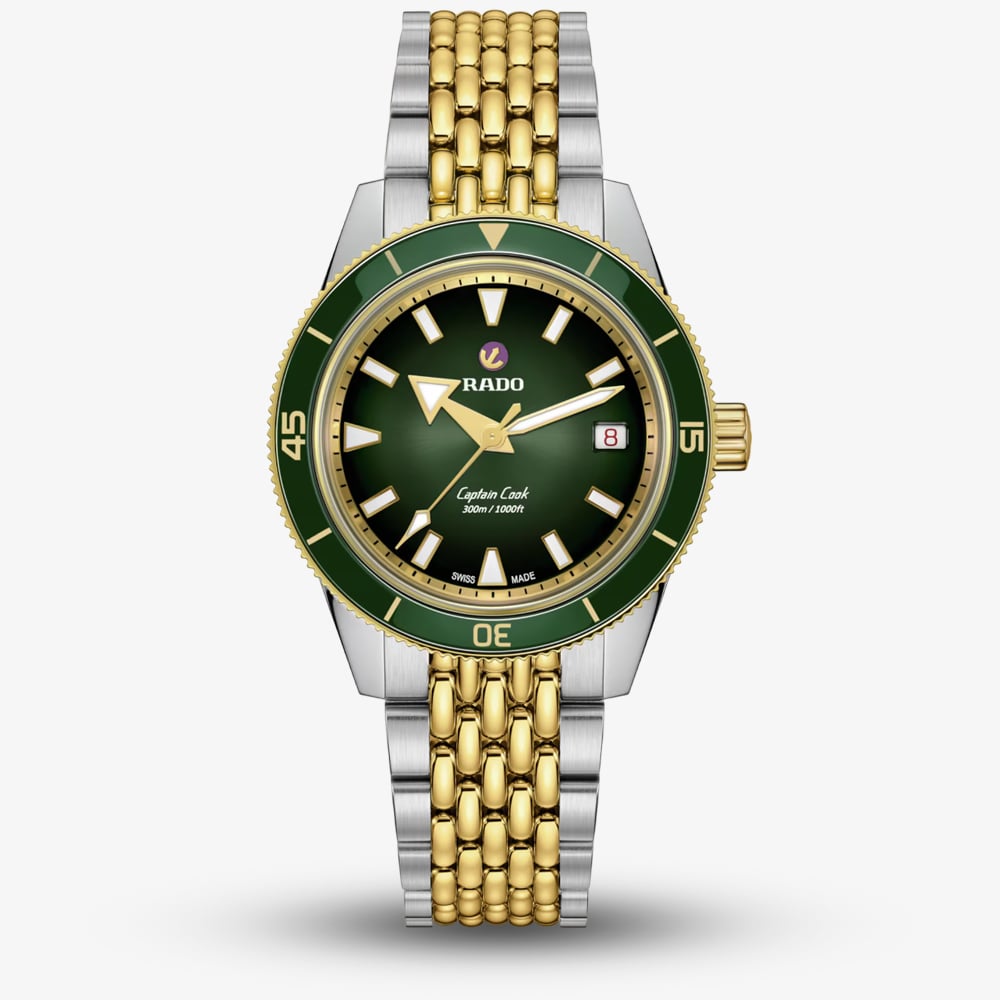 Rado Mens Xl Captain Cook Gold Watch R32136323