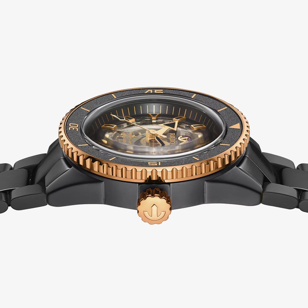 Rado Mens Limited Edition Captain Cook High-Tech Ceramic Skeleton Black Bracelet Watch R32192152
