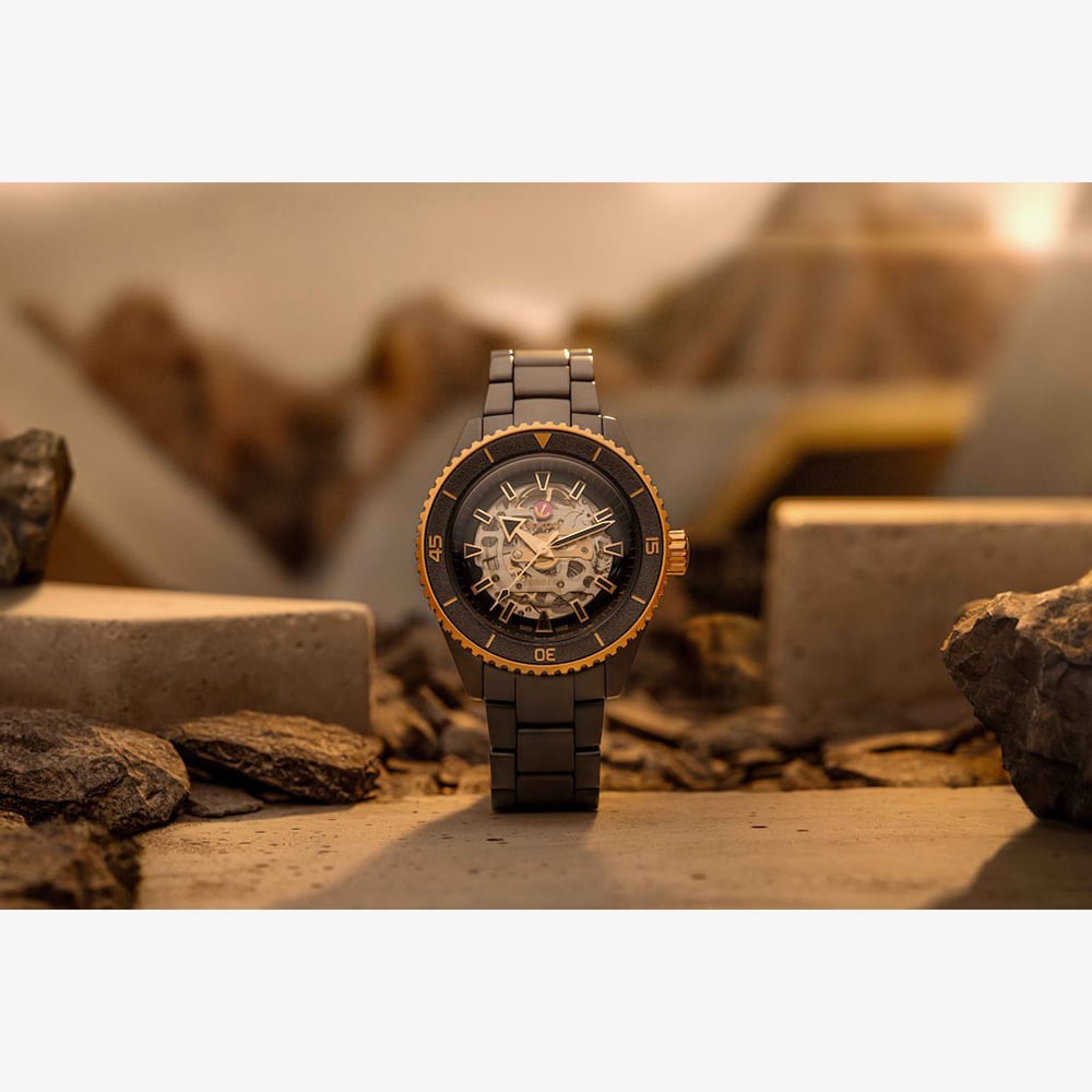 Rado Mens Limited Edition Captain Cook High-Tech Ceramic Skeleton Black Bracelet Watch R32192152