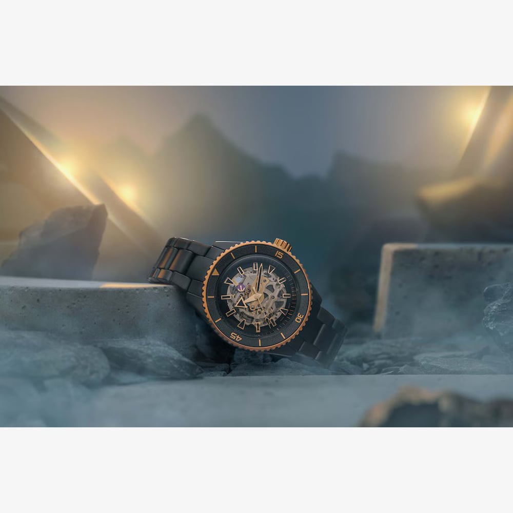 Rado Mens Limited Edition Captain Cook High-Tech Ceramic Skeleton Black Bracelet Watch R32192152