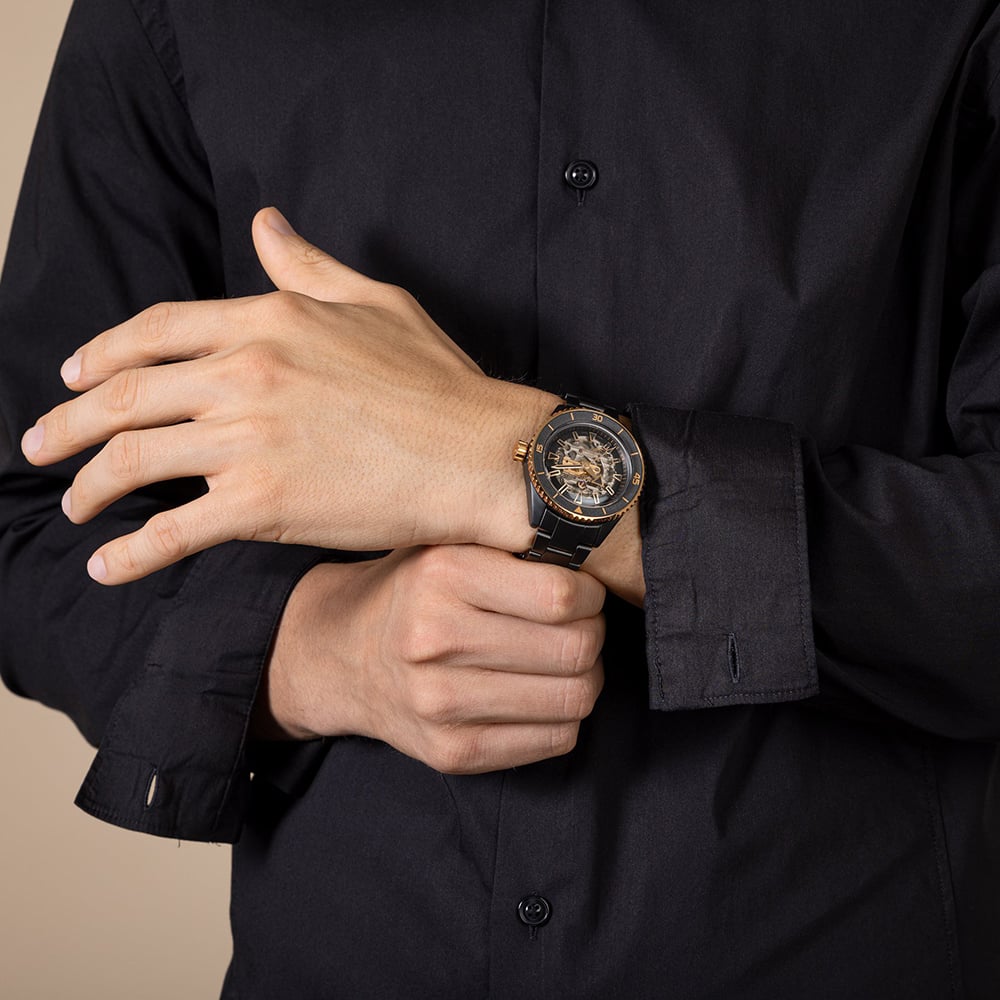Rado Mens Limited Edition Captain Cook High-Tech Ceramic Skeleton Black Bracelet Watch R32192152