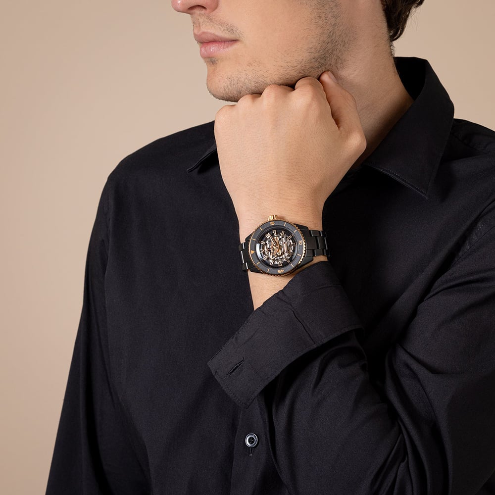 Rado Mens Limited Edition Captain Cook High-Tech Ceramic Skeleton Black Bracelet Watch R32192152
