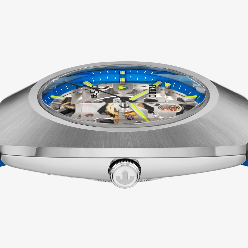 Rado Mens Diastar Original Limited Edition Blue Rubber Strap Watch R12169209