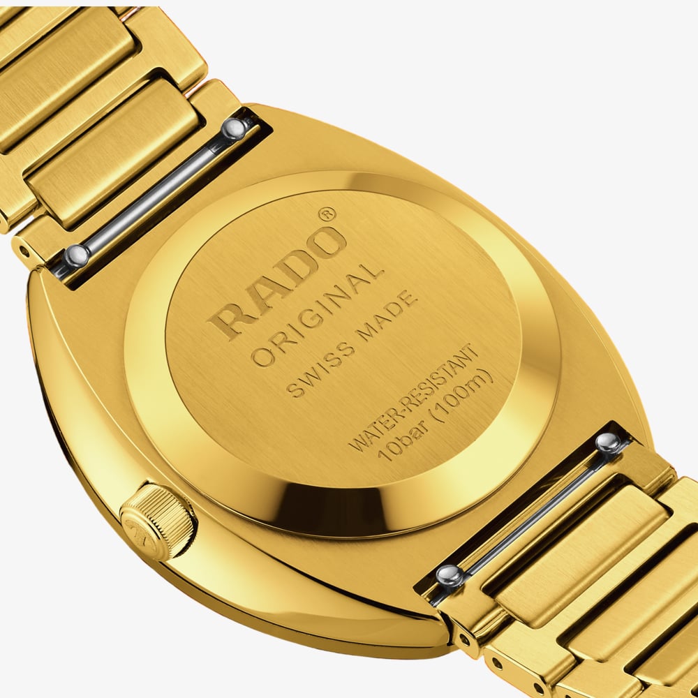 Rado Mens Diastar Original Automatic Gold Watch  R12161263
