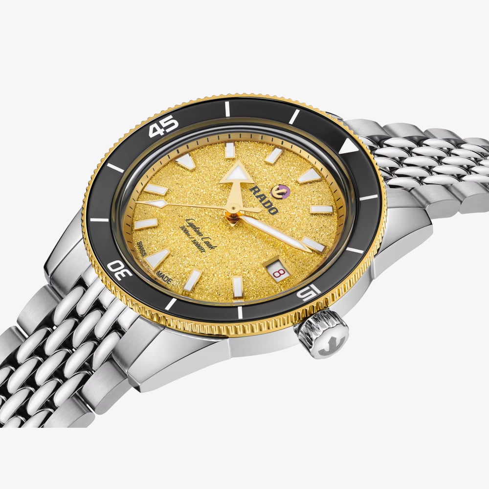 Rado Ladies Captain Cook Gold Dial Bracelet Watch R32223258