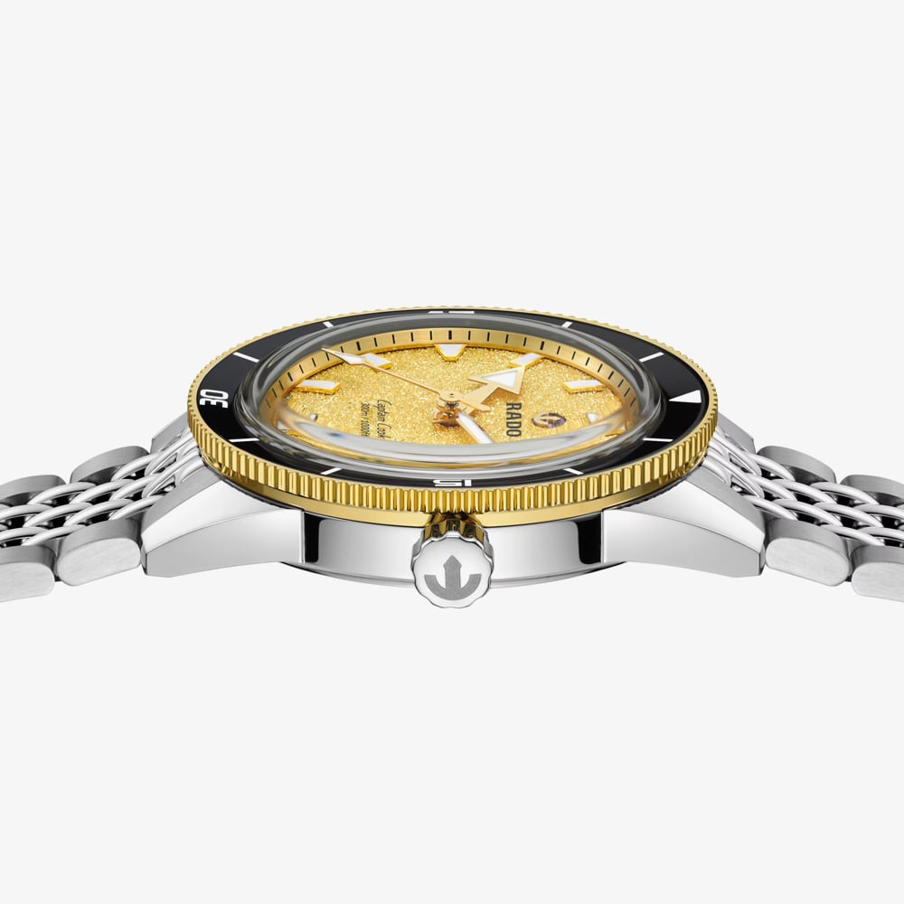 Rado Ladies Captain Cook Gold Dial Bracelet Watch R32223258