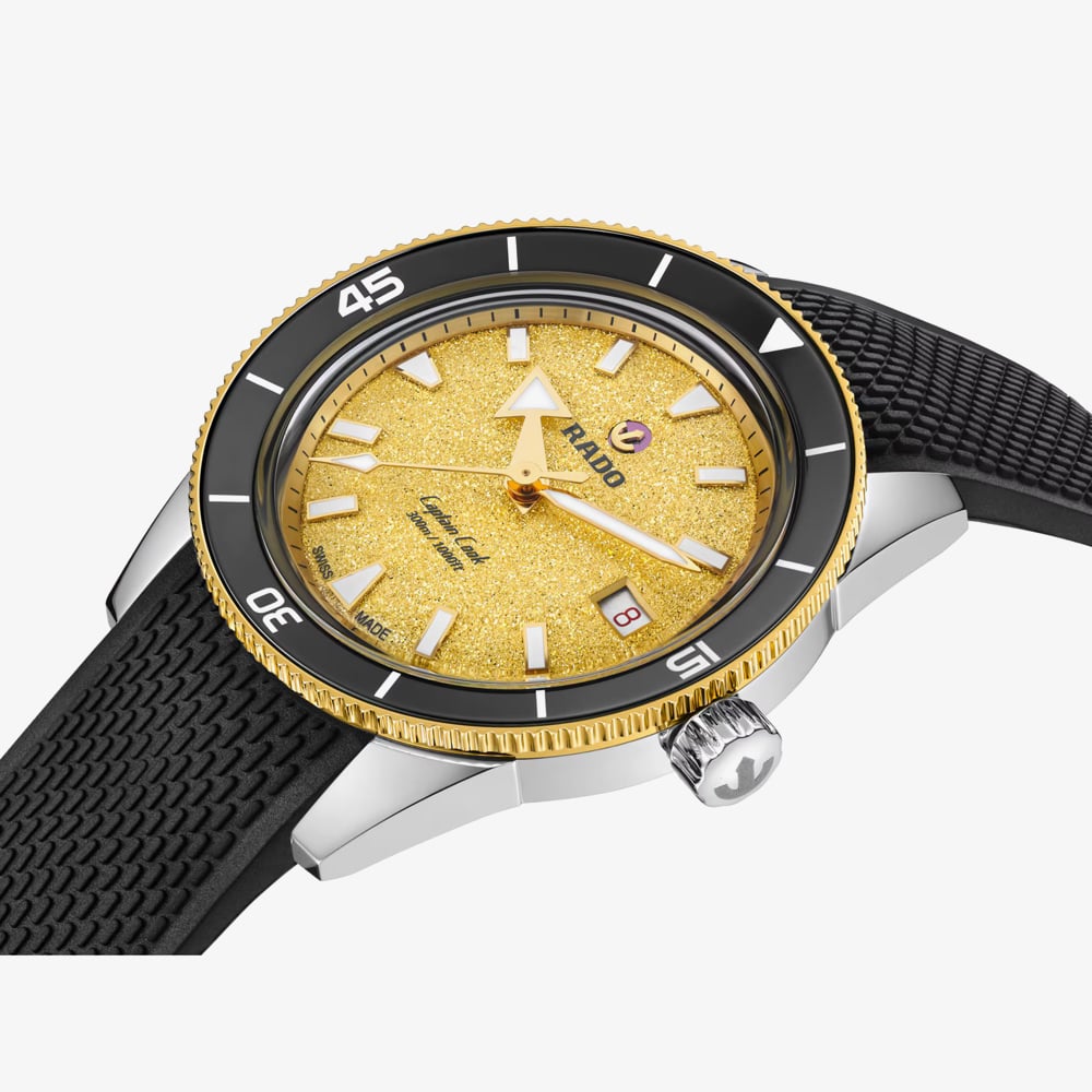 Rado Ladies Captain Cook Gold Dial Bracelet Watch R32223258