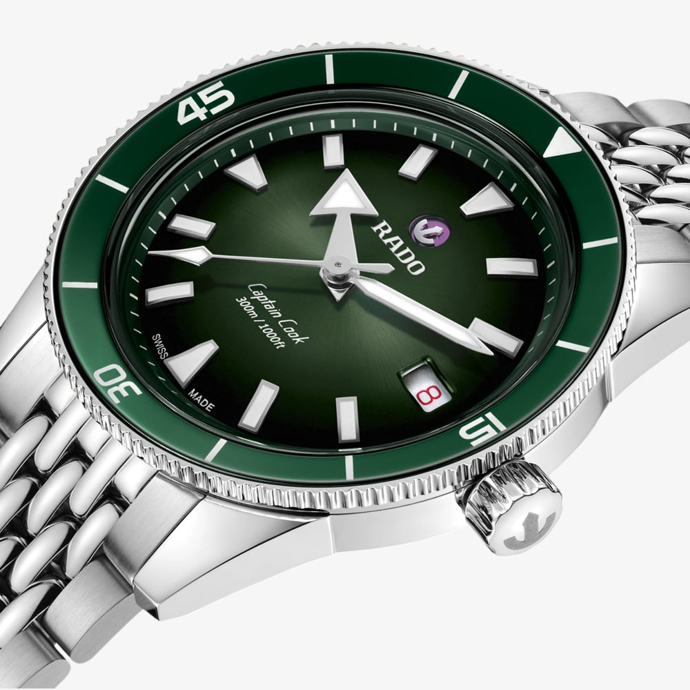 Rado Unisex Captain Cook Green Dial Watch R32223313