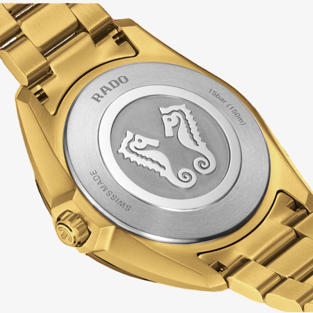 Rado Mens Hyperchrome Green Dial Gold Tone Bracelet Watch R32283313