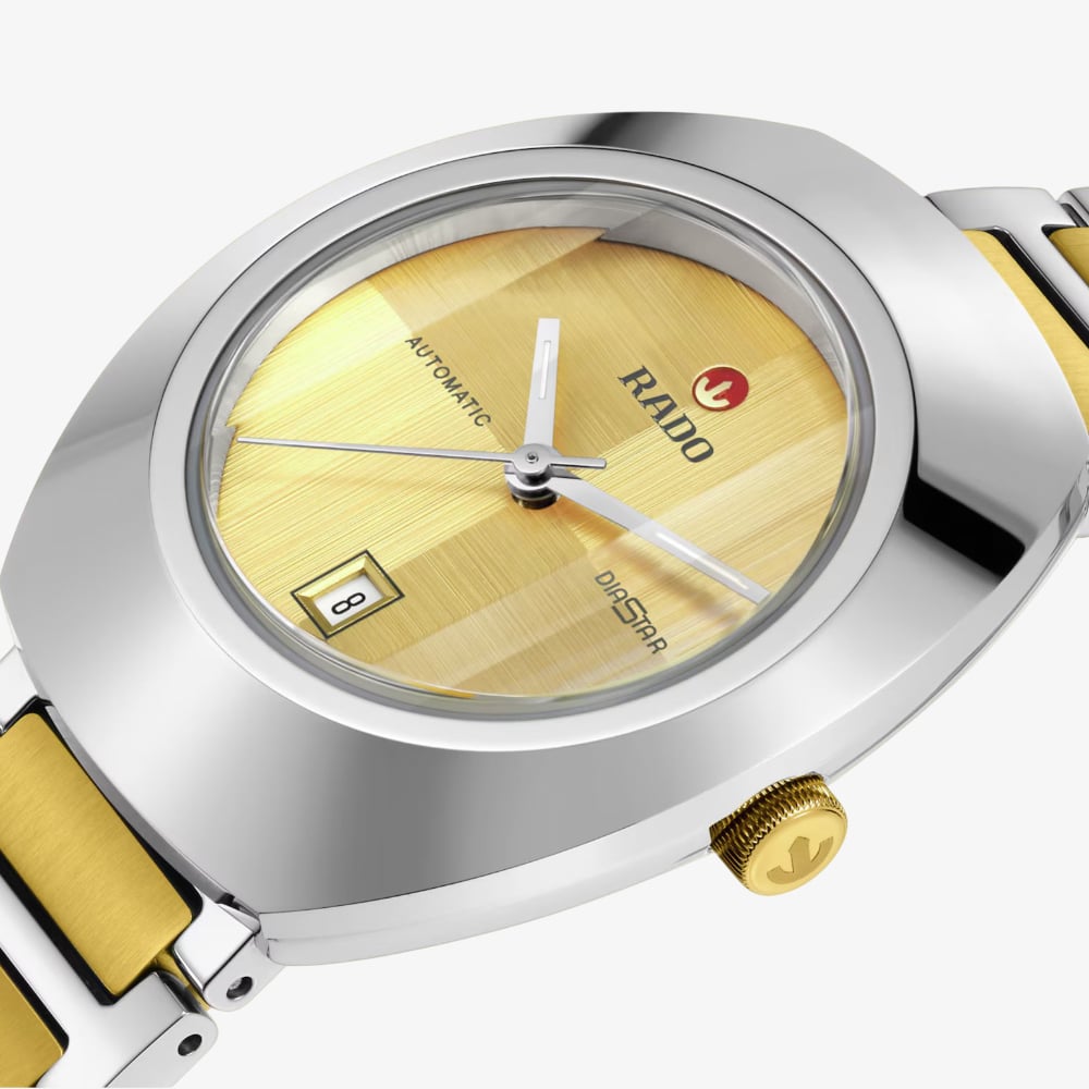 Rado Ladies Diastar Original Automatic Two Tone Gold Dial Watch R12170253