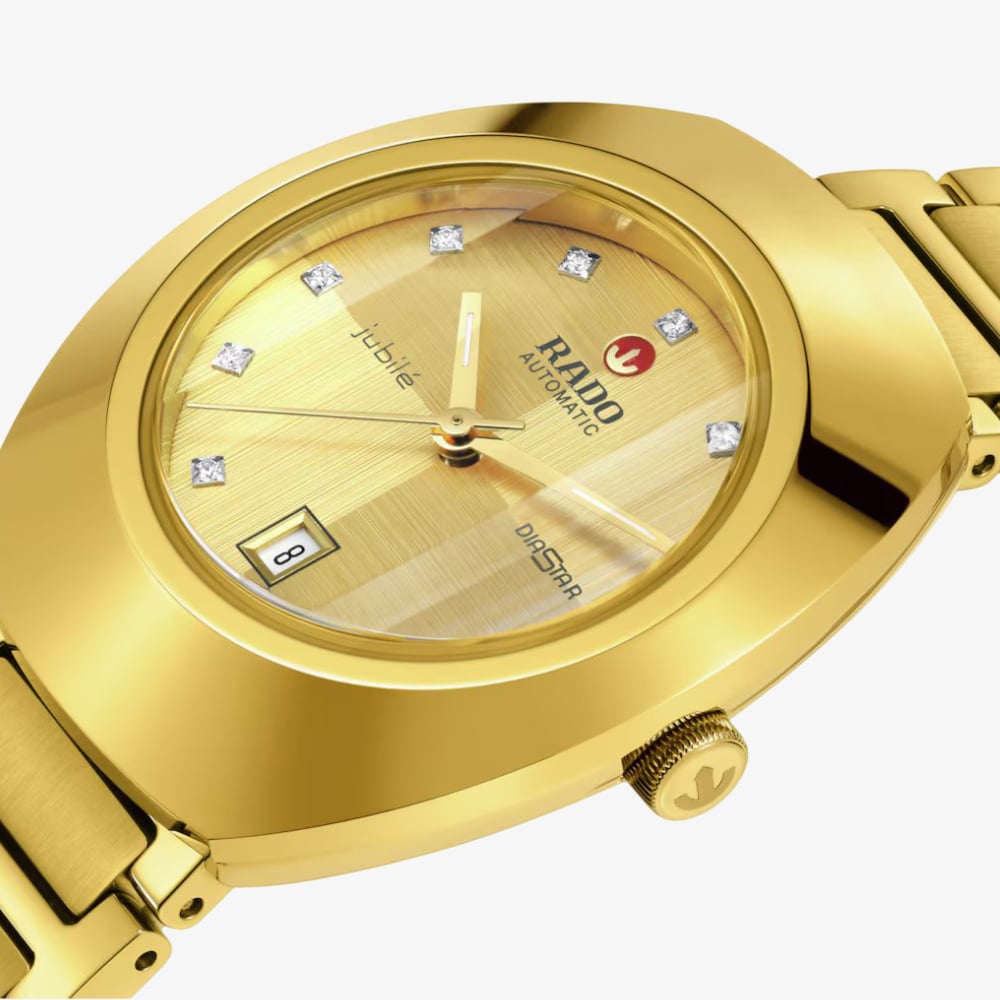 Rado Ladies Diastar Original Automatic Gold Diamond Dial Watch R12171713