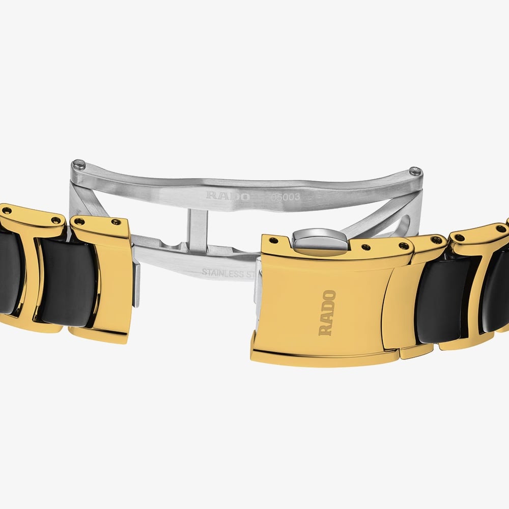 Rado Ladies Centrix Diamonds Black & Gold Ceramic Bracelet Watch R30025712