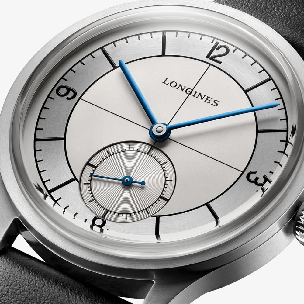 Longines Mens Heritage Classic Automatic Black Leather Strap Watch L2.828.4.73.0