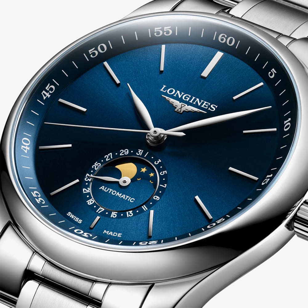 Longines Master Automatic Blue Dial Silver Bracelet Watch L2.909.4.92.6