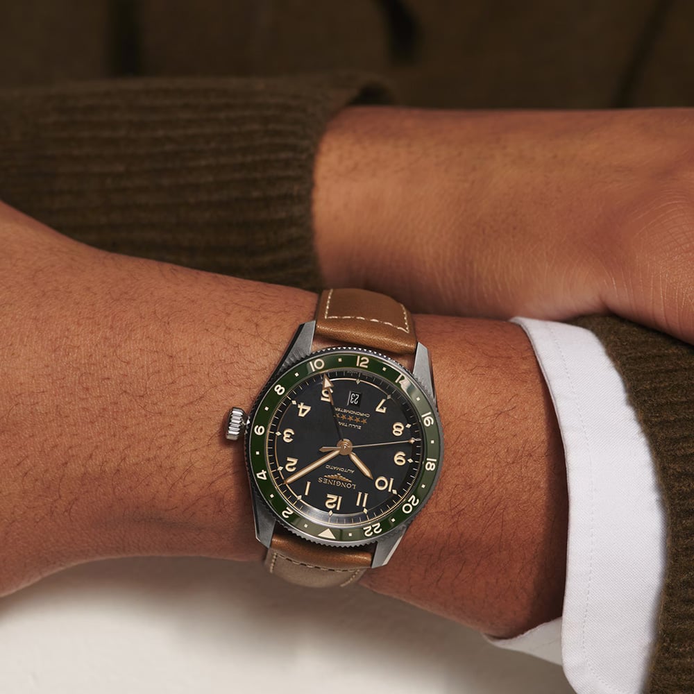 Longines Spirit Zulu Time Brown Leather Automatic Watch L3.812.4.63.2