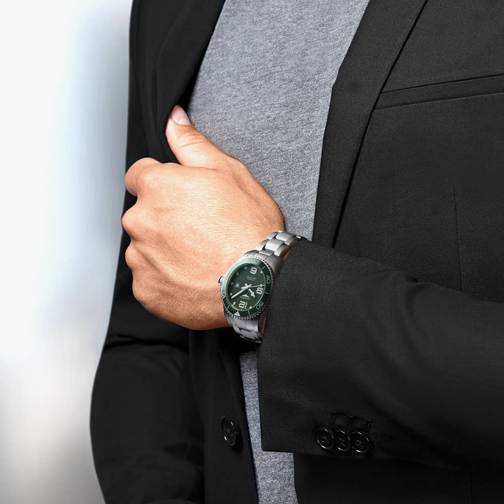 Longines HydroConquest Automatic Green Watch L3.782.4.06.6