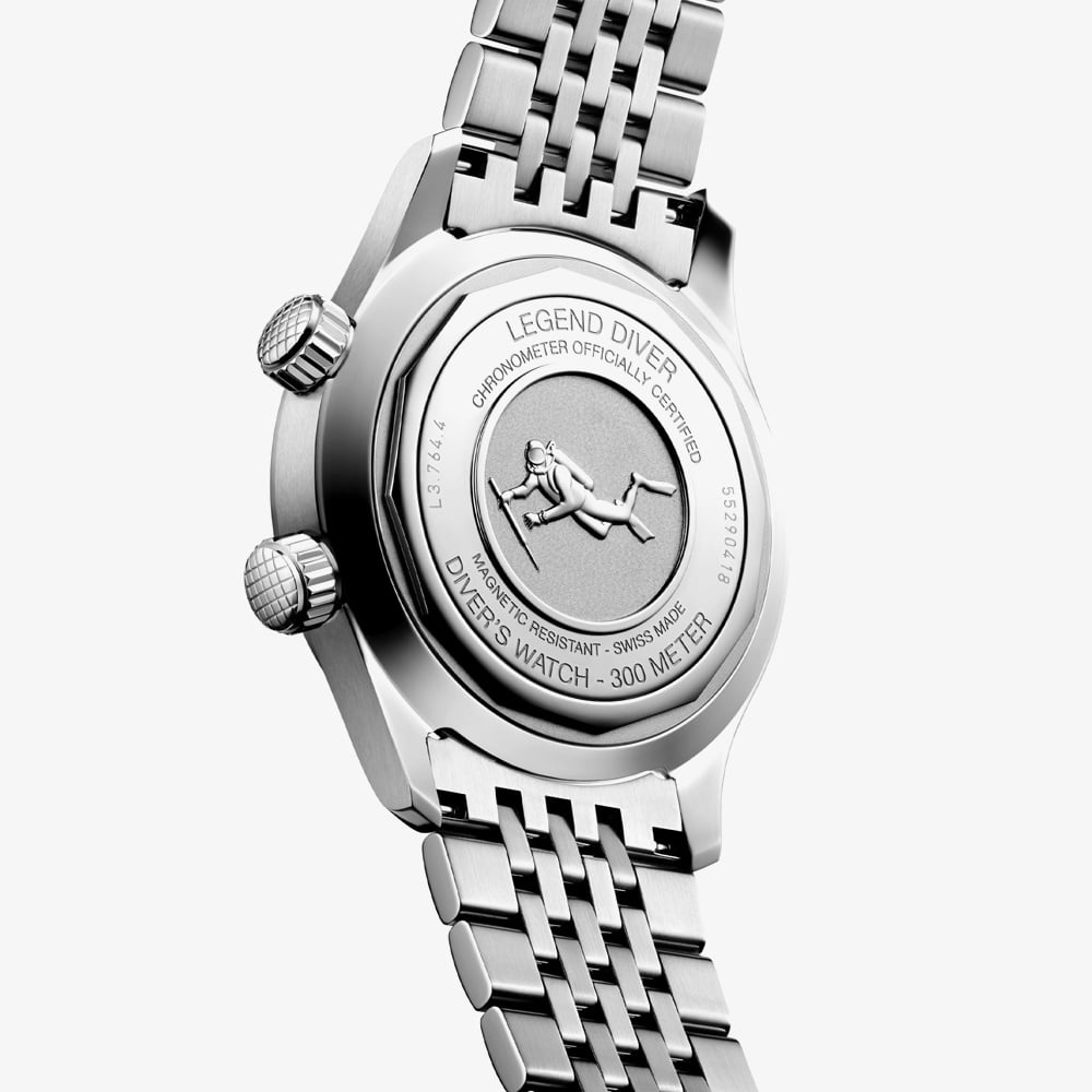 Longines Legend Diver Grey Dial Watch L3.764.4.99.6