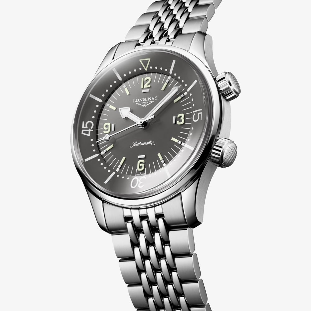 Longines Legend Diver Grey Dial Watch L3.764.4.99.6