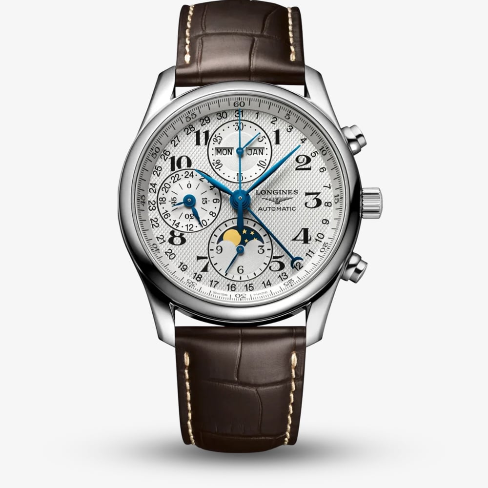 Longines Men's Brown Master Collection 40mm Chronograph With Moon Phase Watch - Image 2