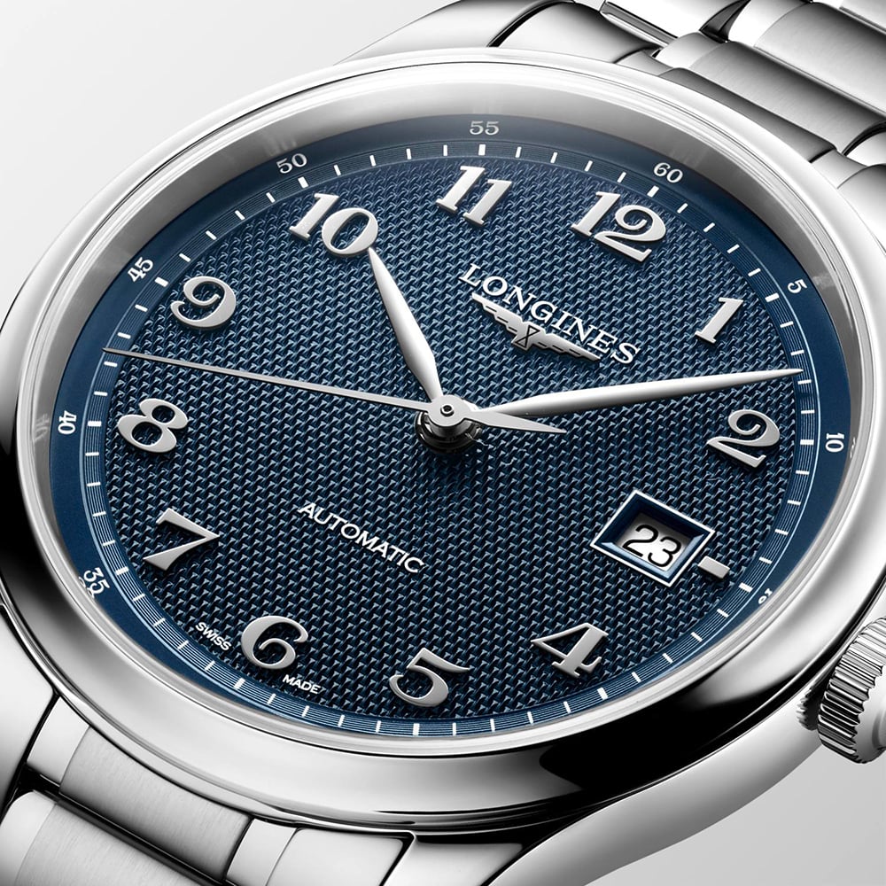 Longines Mens Master Collection Blue Dial Bracelet Watch L2.950.4.93.6