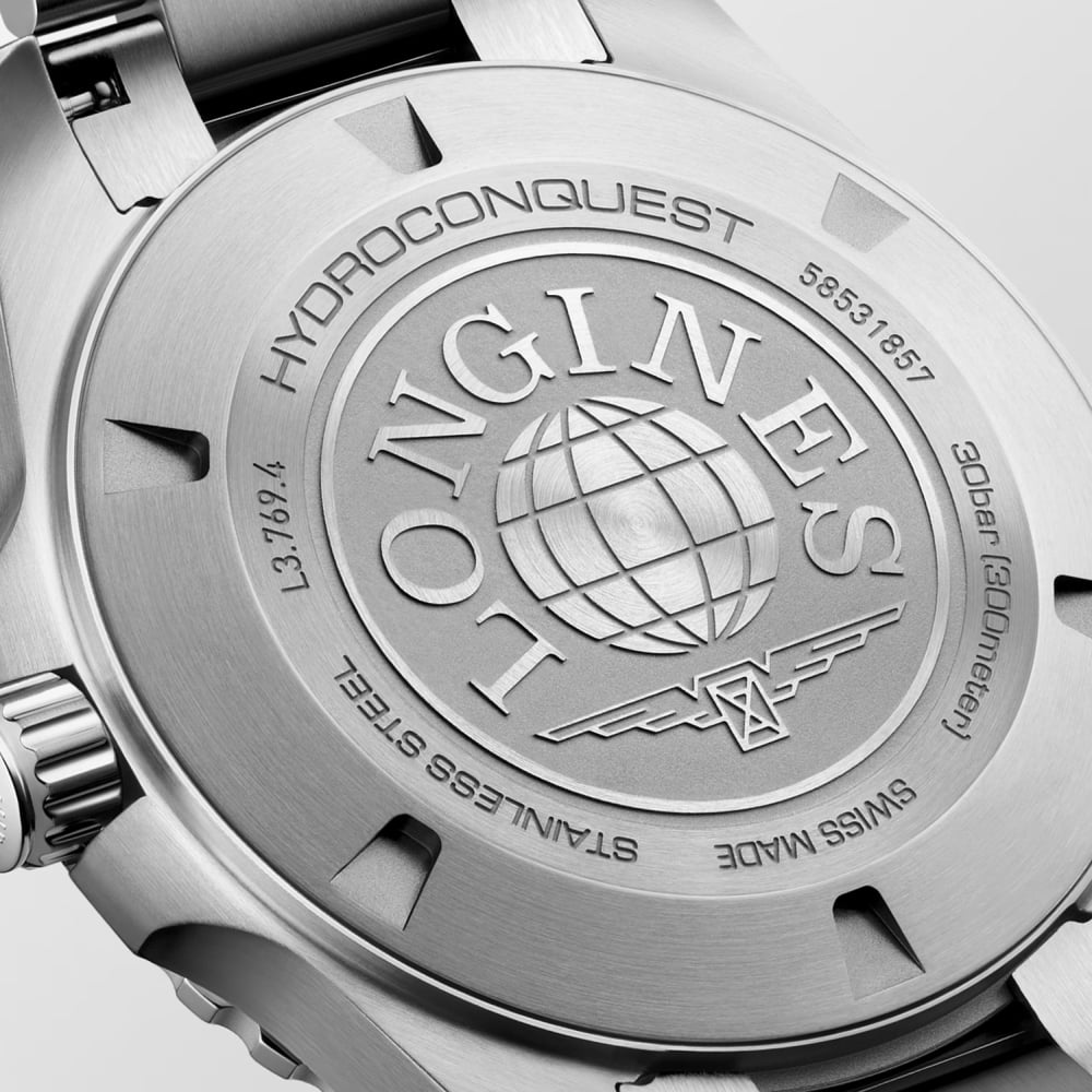 Longines Mens HydroConquest Black Dial Bracelet Watch L3.769.4.56.6