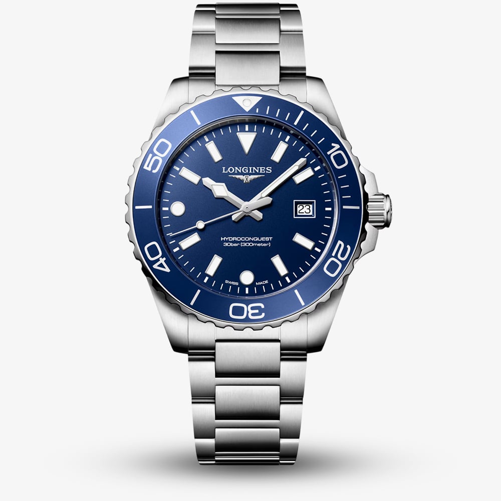 House of Watches - Longines Mens HydroConquest Blue Dial Bracelet Watch L3.769.4.96.6