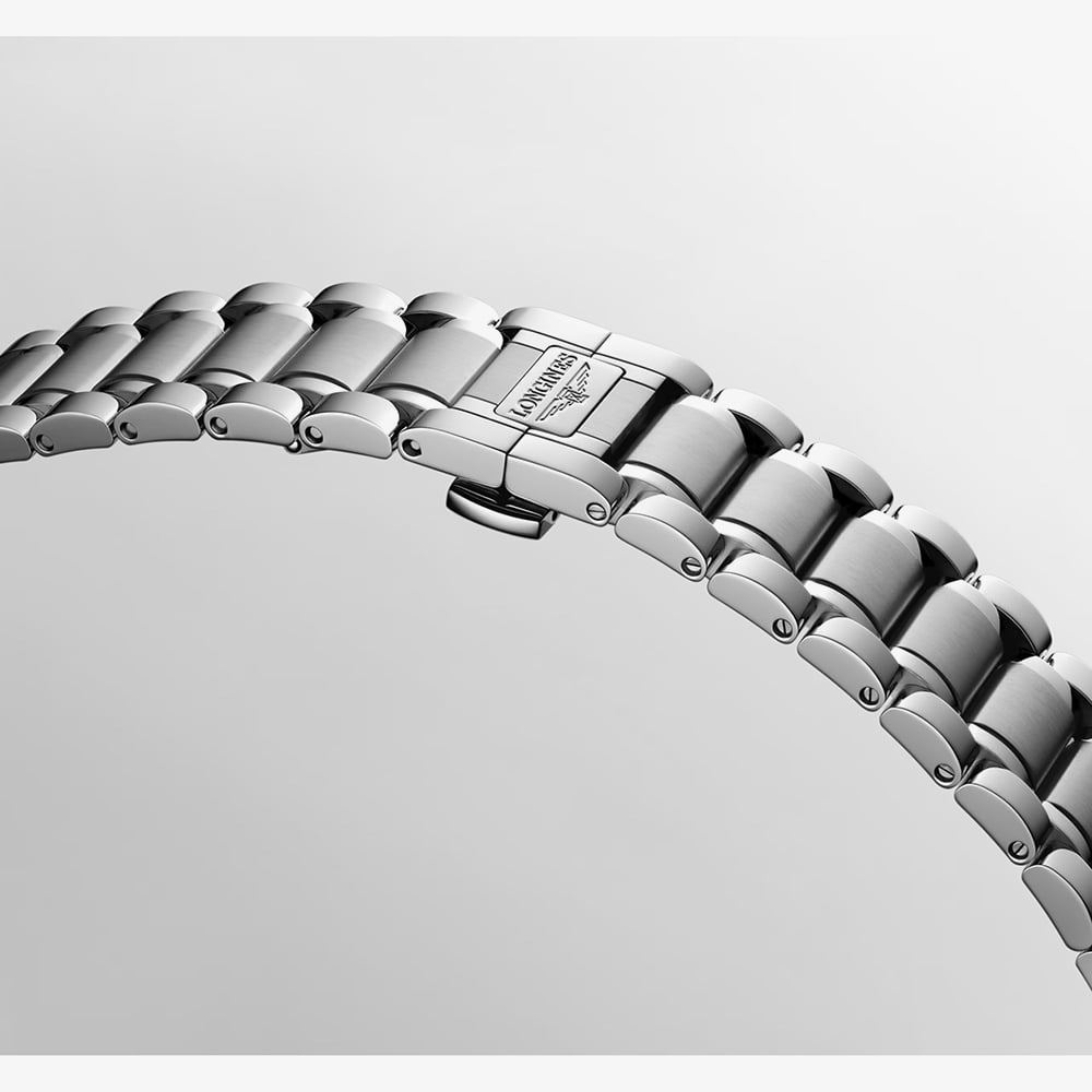 Longines Mens Master Collection Chronograph Moonphase Silver Dial Bracelet Watch L2.962.4.73.6