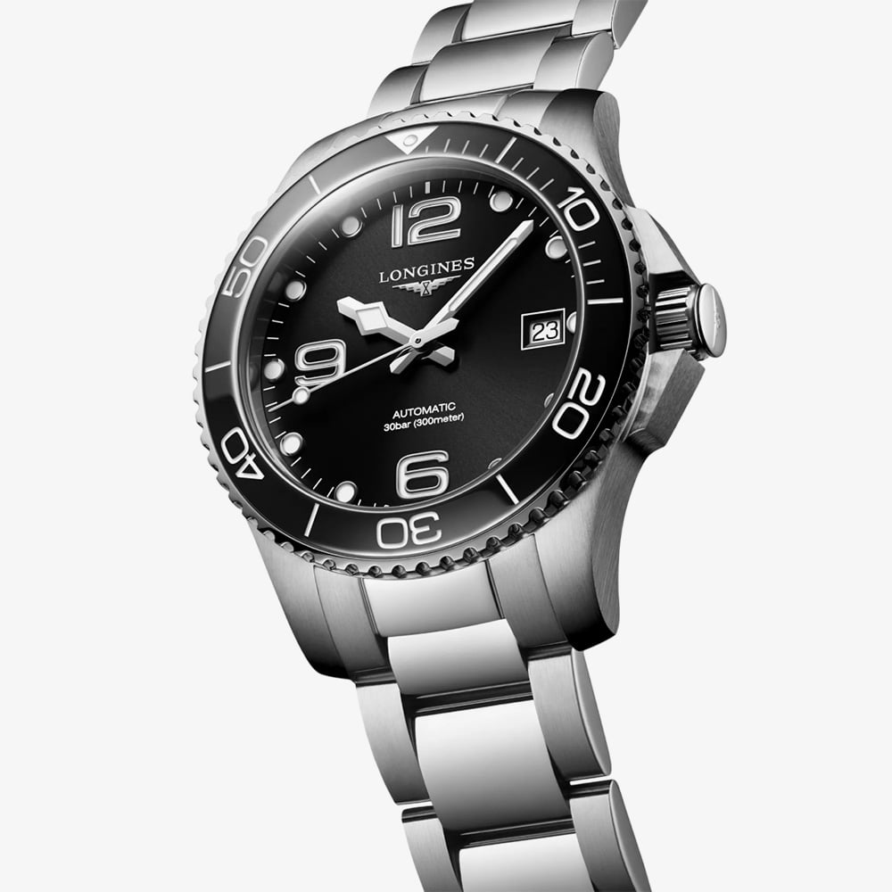 Longines Hydro Conquest Black Dial Watch L3.780.4.56.6