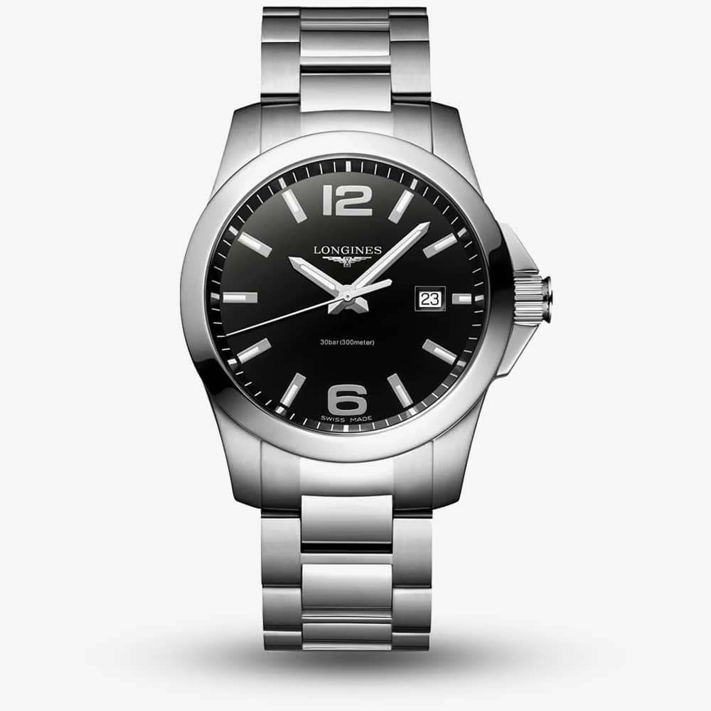 House of Watches - Longines Mens Conquest Black Dial Watch L3.759.4.58.6