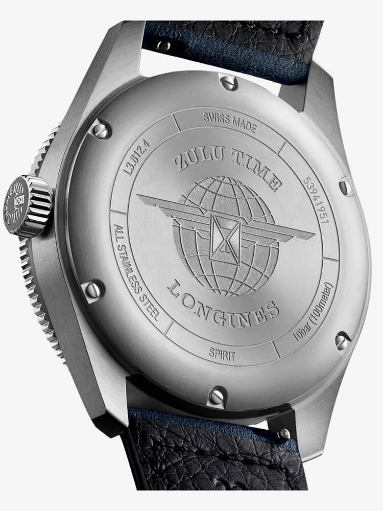 Longines Mens Spirit Zulu Time Blue Dial Watch L3.812.4.93.2