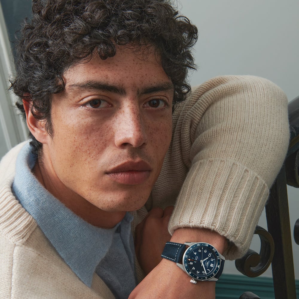 Longines Mens Spirit Zulu Time Blue Dial Watch L3.812.4.93.2