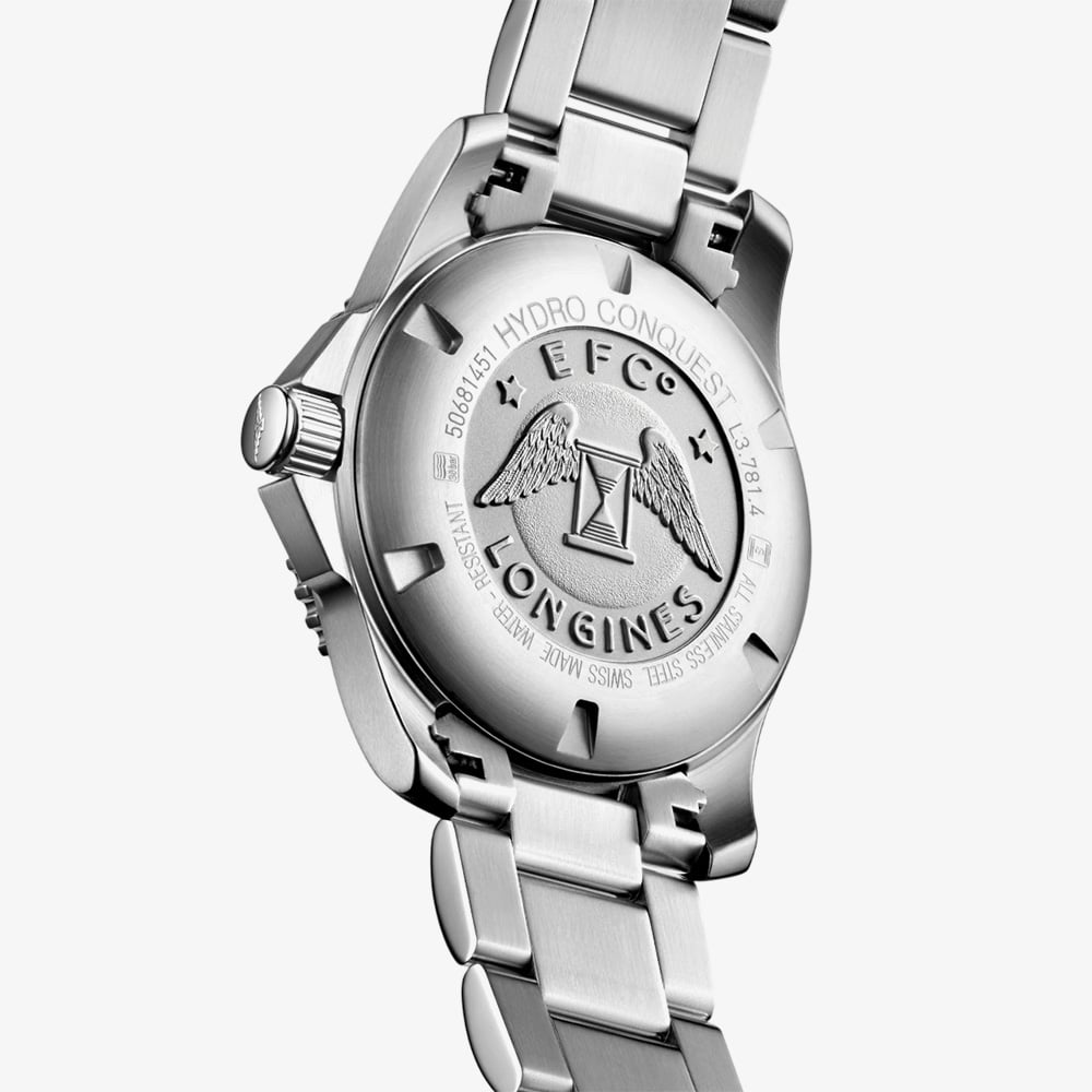 Longines Mens HydroConquest Green Bezel Watch L3.781.4.05.6