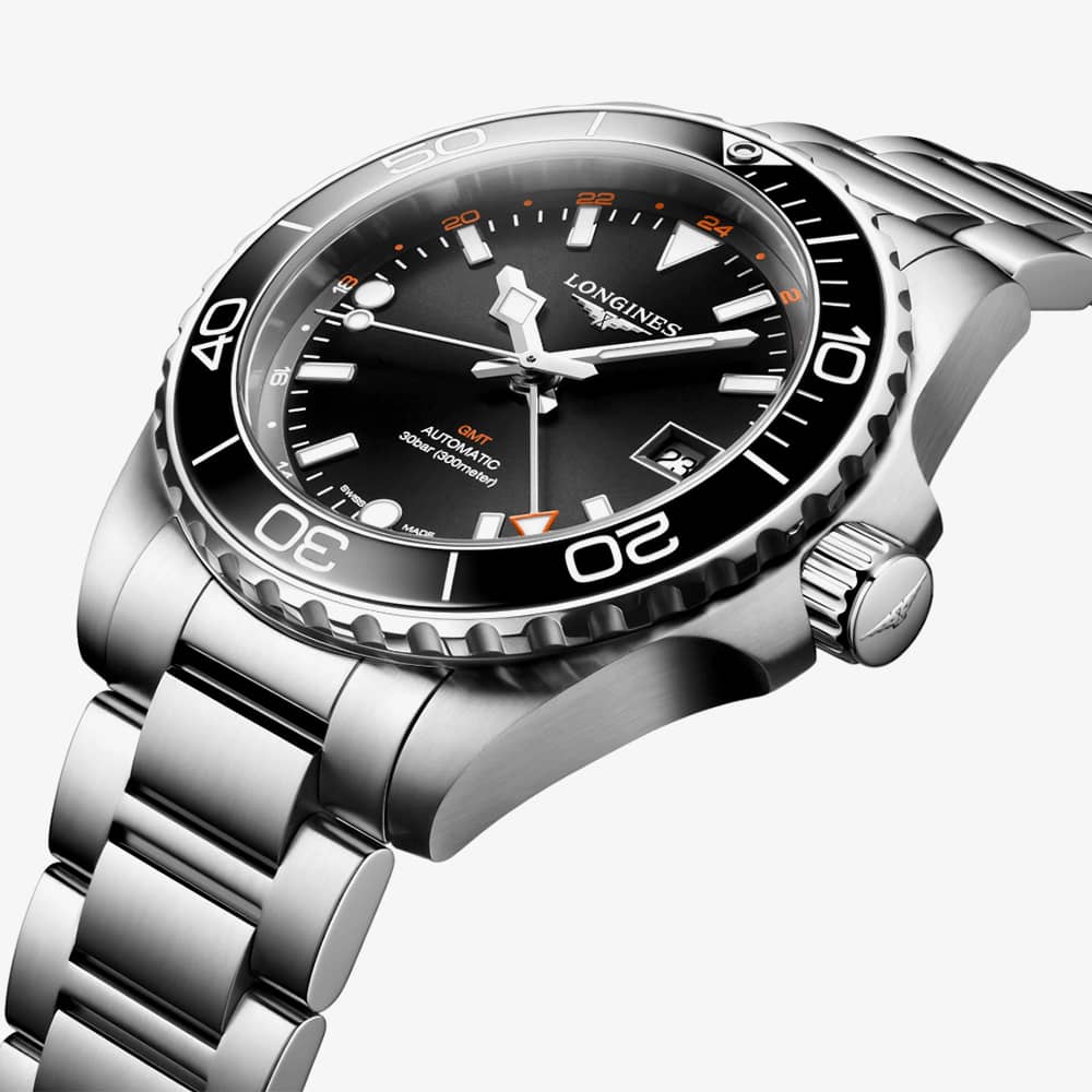 Longines Hydroconquest Automatic GMT Watch L3.790.4.56.6