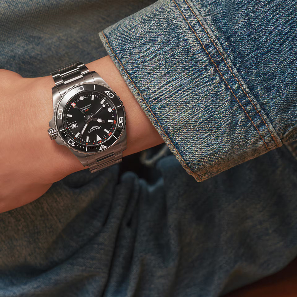 Longines Hydroconquest Automatic GMT Watch L3.790.4.56.6