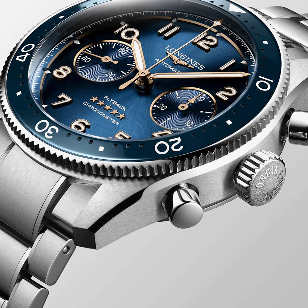 Longines Mens Spirit Blue Dial Chronograph Watch L3.821.4.93.6