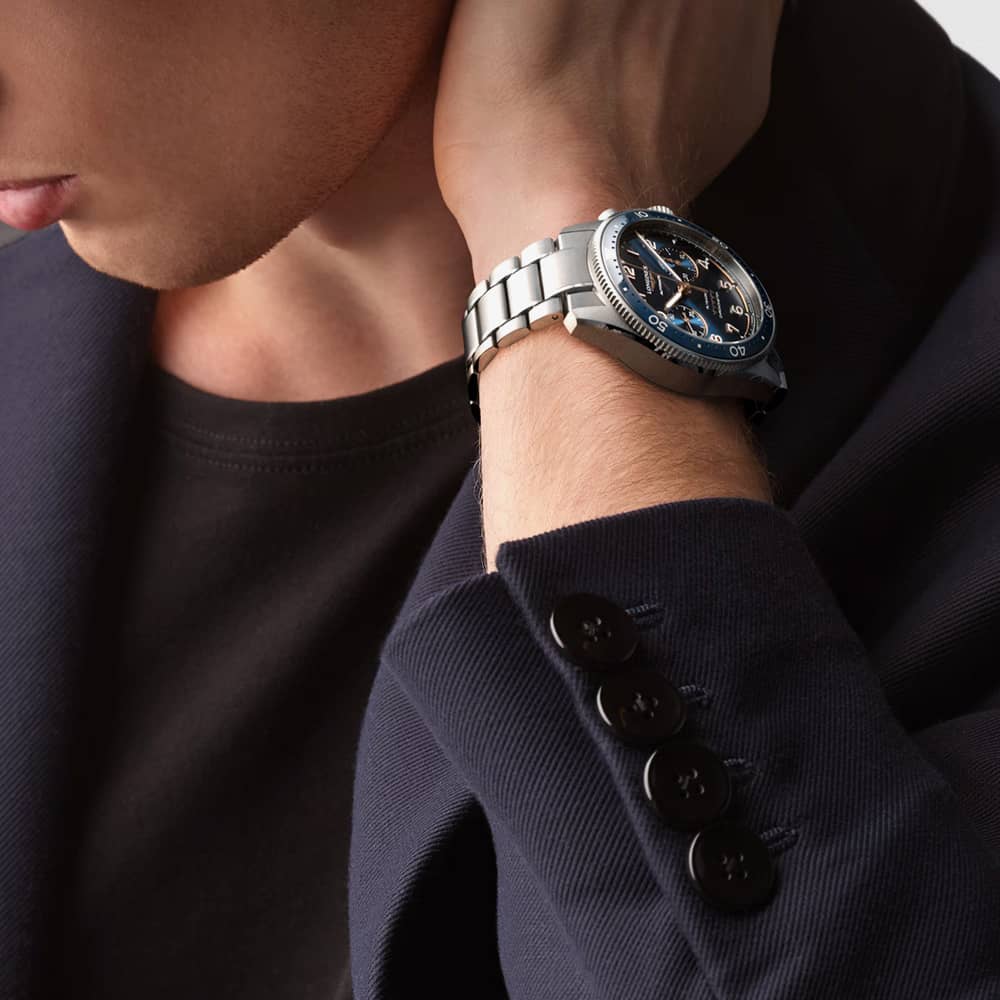 Longines Mens Spirit Blue Dial Chronograph Watch L3.821.4.93.6