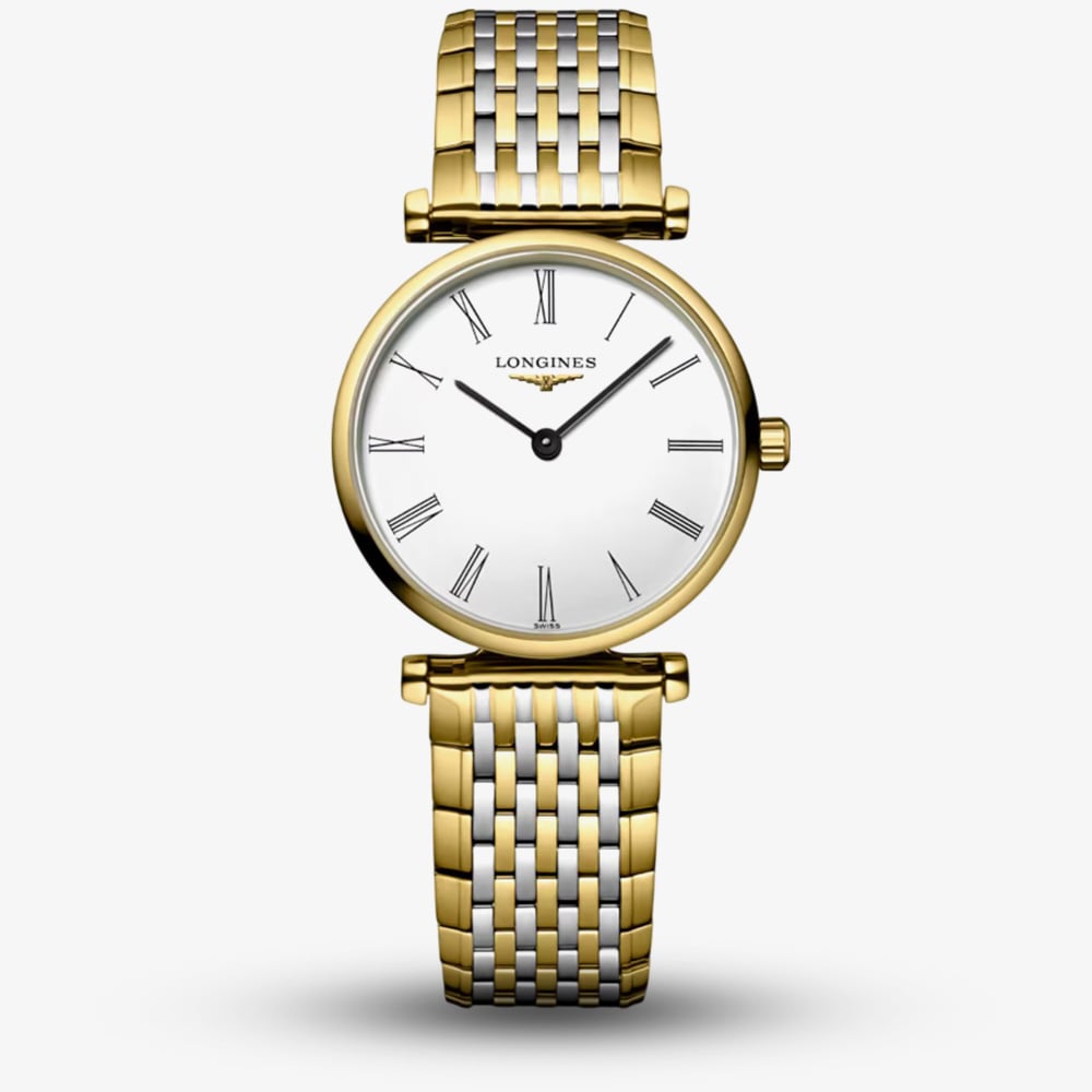 Photos - Wrist Watch Longines Ladies La Grande Classique White Dial Two Colour Bracelet Watch L4.209.2.11.7
