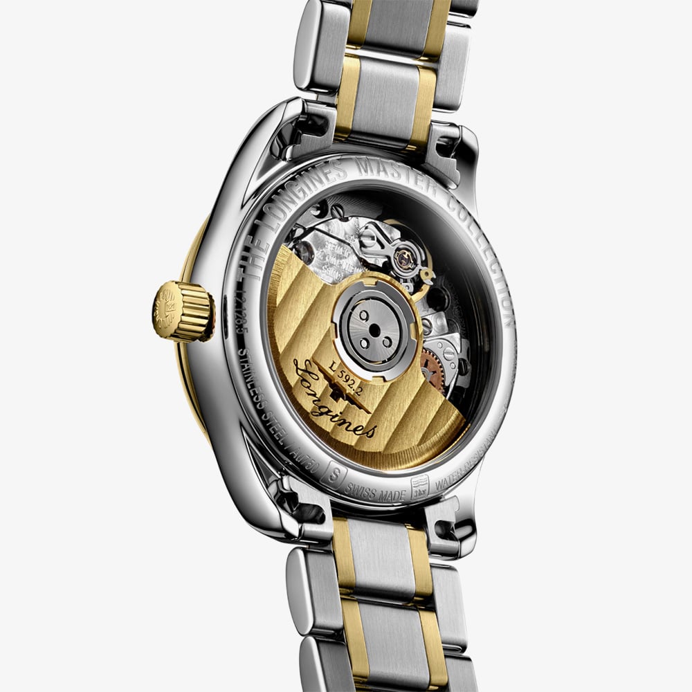 Longines Ladies Master Diamond Set Silver Dial Two Colour Bracelet Watch L2.128.5.77.7