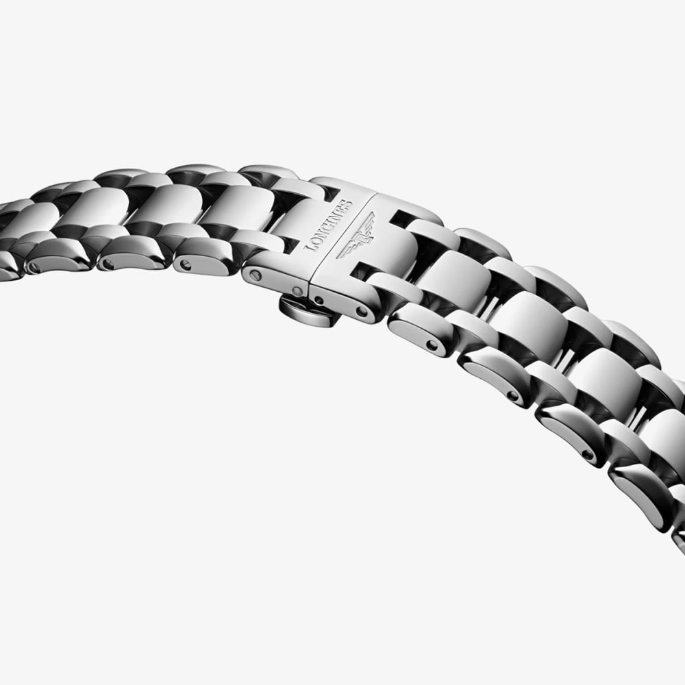 Longines Ladies Primaluna Stainless Steel Red Watch L8.115.4.92.6