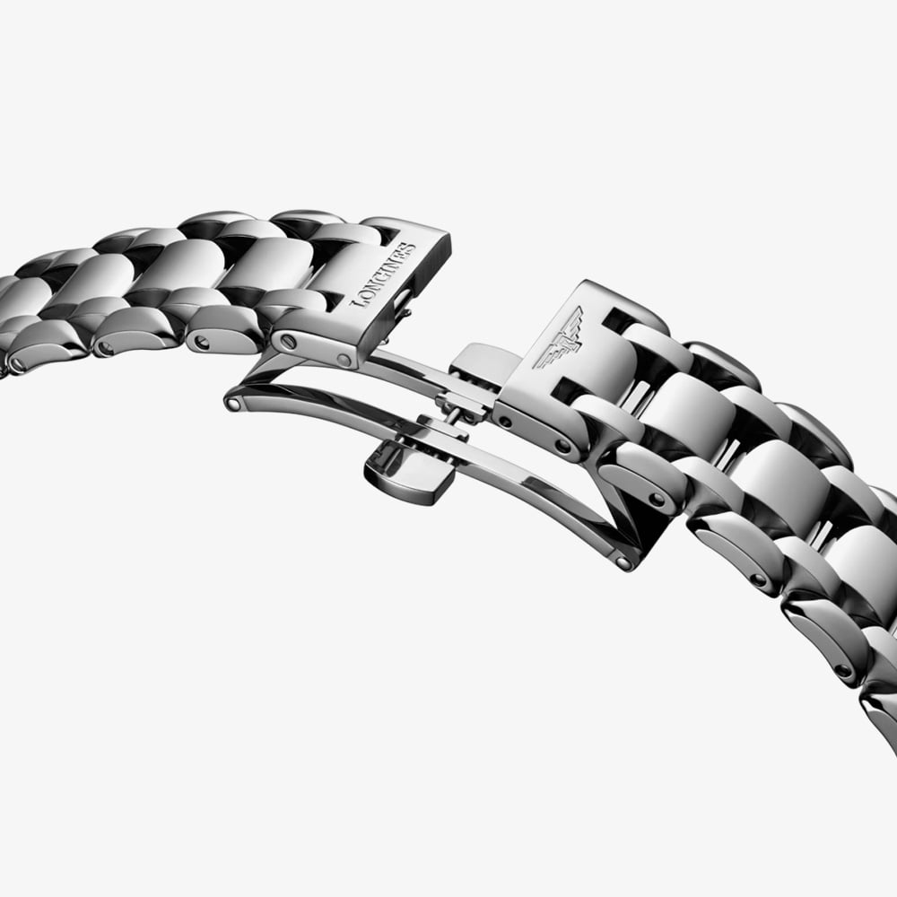 Longines Ladies Primaluna Stainless Steel Red Watch L8.115.4.92.6