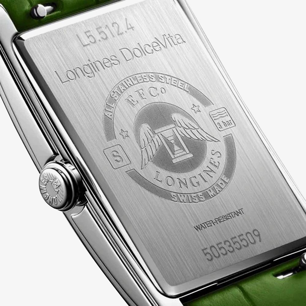 Longines Mens Dolcevita 37mm Green Dial Watch L5.512.4.60.2