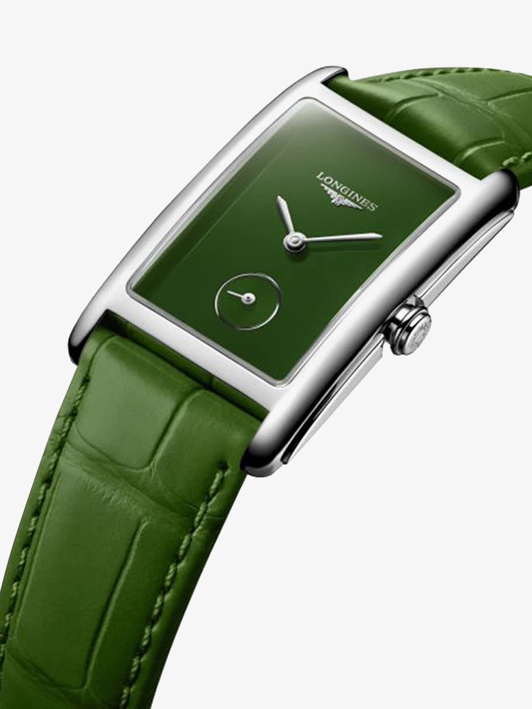 Longines Mens Dolcevita 37mm Green Dial Watch L5.512.4.60.2