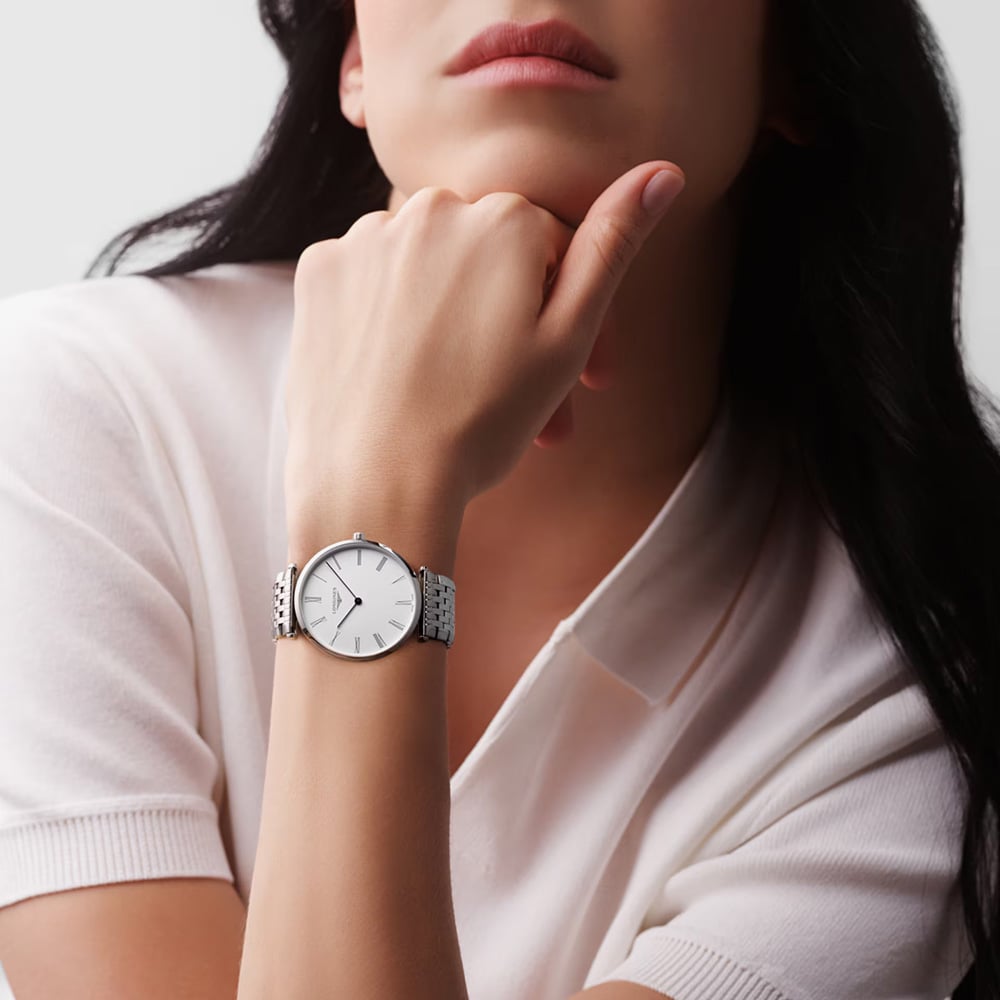 Longines Ladies La Grande White Dial Watch L4.866.4.11.6