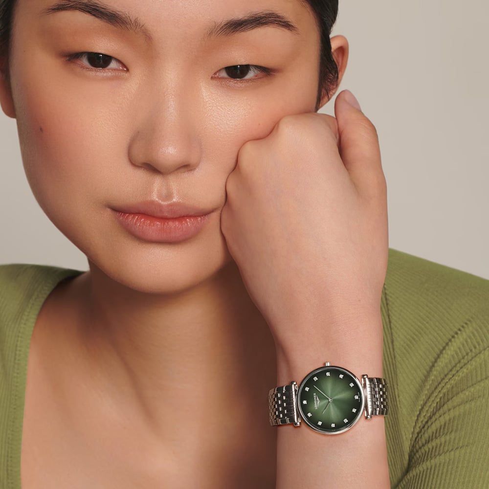 Longines Ladies La Grande Green Dial Watch L4.512.4.92.6