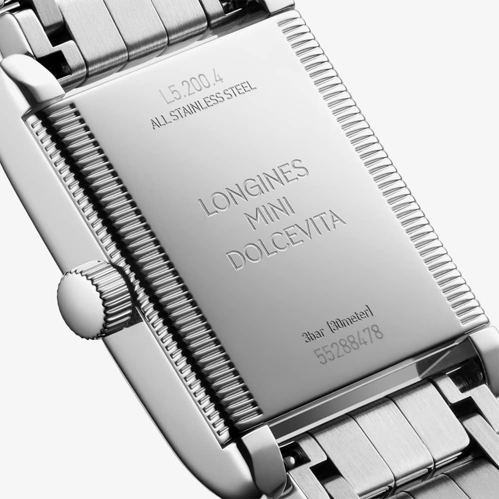 Longines Mini Dolce Vita Silver Square Watch L5.200.4.75.6