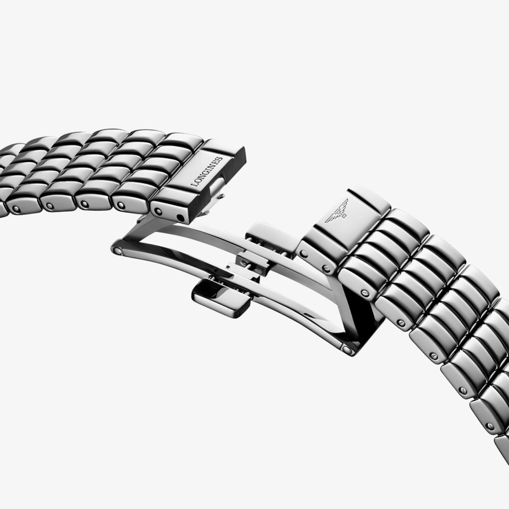 Longines Mini Dolce Vita Silver Square Watch L5.200.4.75.6